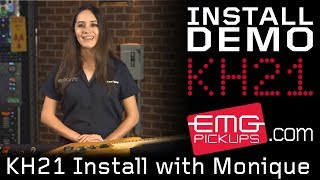 Monique installs the EMG KH21 Pro Series pickguard [upl. by Eilak334]