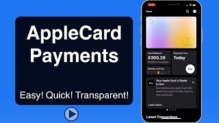 AppleCard Payments Tutorial  Easy Quick Transparent [upl. by Brandtr]