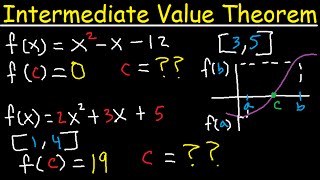 Intermediate Value Theorem Explained  To Find Zeros Roots or C value  Calculus [upl. by Violet547]