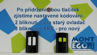 Programování ovládače Beninca TOGO2VA TOGO2WV  MontEgocz [upl. by Nitnelav]