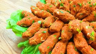 Vegane Linsen Frikadellen  Mercimek Köftesi [upl. by Laehctim]