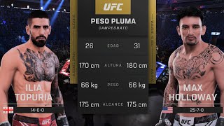 Ilia Topuria VS Max Holloway  UFC 5 Ranked 13 [upl. by Nomaid]