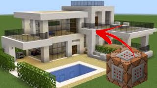 Komut Bloğu İle Modern Ev Yapımı  Minecraft [upl. by Llehcar]