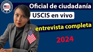 2024 Examen de Ciudadanía Americana  OFFICIAL USCIS Interview SPANISH [upl. by Sweeney]