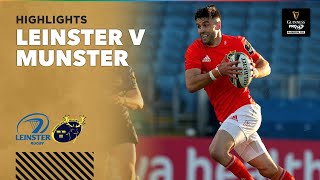 3 Minute Highlights Leinster v Munster  Round 1  Guinness PRO14 Rainbow Cup [upl. by Marlee]