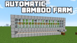 Automatic Bamboo Farm  Minecraft Tutorial Java Edition [upl. by Onitram]