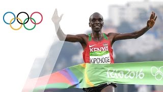 Eliud Kipchoge wins Mens Marathon gold [upl. by Assyram]