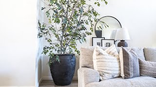 FAUX TREE DIY amp Howto  Living Room Home Decor Idea [upl. by Vigor]