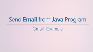 Java  Send Email from Java Program  Java Mail API [upl. by Handler]