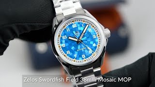 Zelos Swordfish Field 38mm Mosaic MOP [upl. by Droffats]