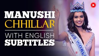 ENGLISH SPEECH  MANUSHI CHHILLAR Women’s Empowerment English Subtitles [upl. by Nalak]