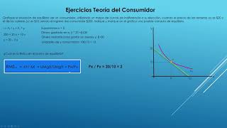 Ejercicio  Teoría Consumidor  Parte 1 [upl. by Landre]