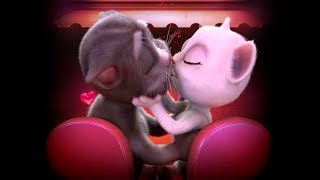 Talking Tom and Angela kissing [upl. by Rosenberg407]