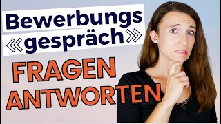 Deutsch lernen Bewerbungsgespräch │ Wichtige Fragen und Antworten │ Deutsch sprechen B2 C1 C2 [upl. by Ettennor]