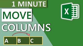 Excel Move Columns Swap  1 Minute 2020 [upl. by Sakiv]