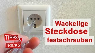 Wackelige lockere Steckdose festschrauben [upl. by Mcclish]