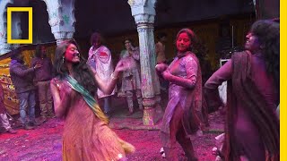 Get an UpClose Look at the Colorful Holi Festival  National Geographic [upl. by Ynna]