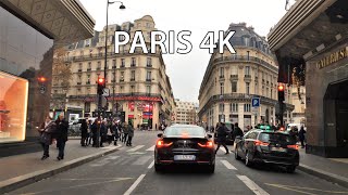 Paris 4K  Classic Paris Streets  Driving Downtown [upl. by Bertrand]