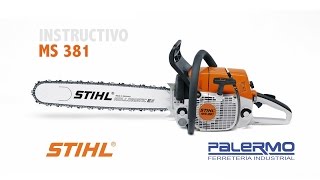 Instructivo  Tutorial motosierra Stihl MS381  Ferreteria Palermo [upl. by Guendolen]