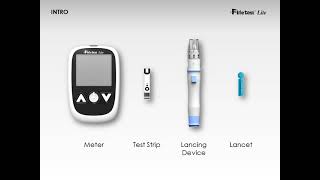 Finetest Lite Blood Glucose Meter How to use Video [upl. by Fraase]