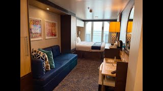 Royal Caribbean Cruise to Nowhere Quantum of the Seas  Balcony Stateroom Walkthrough and Review [upl. by Pubilis]