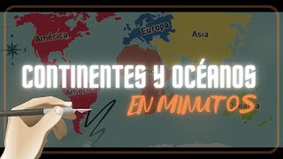 LOS CONTINENTES Y OCÉANOS en 5 minutos [upl. by Anyk247]