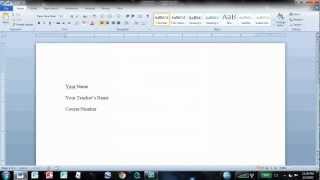 How to Set Up MLA Format in Word [upl. by Aleekahs42]