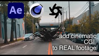 After Effects amp Cinema 4D amp Octane Workflow  Add 3D  CGI to Real Footage VFX EASY [upl. by Cybil]