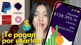 Cómo GANAR DINERO con estas 6 APPS totalmente GRATISPagos por nequi daviplata paypal EN 2022 [upl. by Grider614]