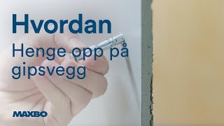 Hvordan henge opp på gipsvegg [upl. by Blase166]