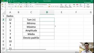 Calcular desvio padrão no Excel [upl. by Arrol]