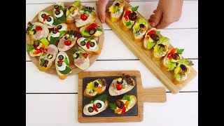 Canapes How To Make 4 Fast amp Easy Homemade Canapes  Simple amp Easy Recipe [upl. by Dawes]