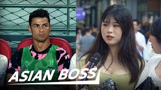 Why Are Koreans Angry At Ronaldo Street Interview  ASIAN BOSS [upl. by Rodi]