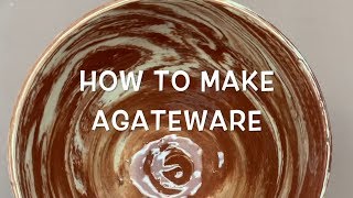 How to Make Agateware Pottery on the Wheel Marbled Clay [upl. by Schach]