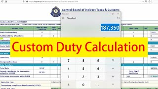 Calculate Custom Duty after GST in India  Import Duty calculation [upl. by Letram]