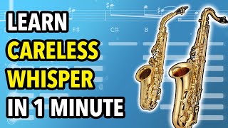 Careless Whisper Sax Tutorial  Saxplained [upl. by Leinnad]