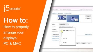 j5create® How to properly arrange your displays PC amp MAC [upl. by Dlanar820]