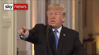 Angry Donald Trump clashes with CNN reporters at news conference [upl. by Eidoow127]