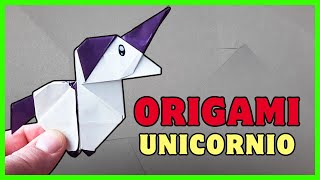 ⩥ Cómo hacer un UNICORNIO de papel 🦄 PAPIROFLEXIA FÁCIL PASO A PASO✅ [upl. by Blake]