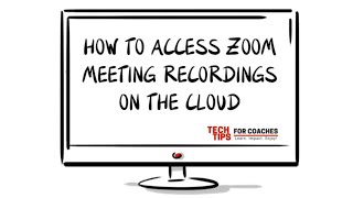 How To Access Zoom Meeting Recordings On The Cloud [upl. by Tavish400]