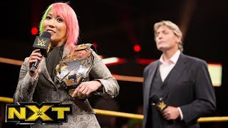 Asuka relinquishes the NXT Womens Title to seek new challengers WWE NXT Sept 6 2017 [upl. by Roana178]