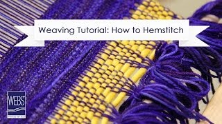 How to Hemstitch  Finishing Weaving [upl. by Ahseinat476]