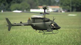 Bell OH58D Kiowa Warrior RC 16 Scale Model Helicopter at IRCHA [upl. by Roana]