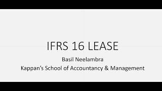 IFRS 16 LEASES ACCA FR [upl. by Cousin]