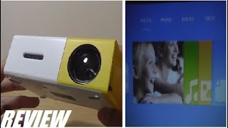 REVIEW YG300 Mini LED Pocket Projector HDMI [upl. by Jochebed]