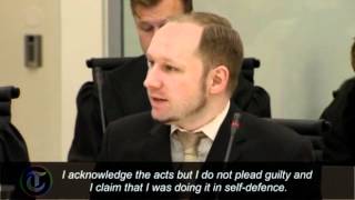 First day of Norway killer Anders Behring Breiviks trial [upl. by Lraed]