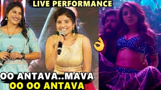 Oo AntavaOo Oo Antava Song Live Performance Samantha Allu Arjun Rashmika  DSPMangliOo Antava [upl. by Burkhard]