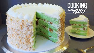 Buko Pandan Cake OndeOndeKlepon Cake Chiffon Gula Melaka amp Toasted Coconut  Cooking with Kurt [upl. by Alimaj367]