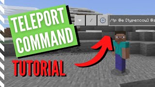 Minecraft TELEPORT COMMAND Tutorial TP Command [upl. by Wendeline]