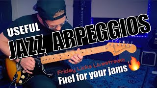 Easy 251 Arpeggios  Jazz Guitar Licks Exercise  Guitar Lesson [upl. by Broome]